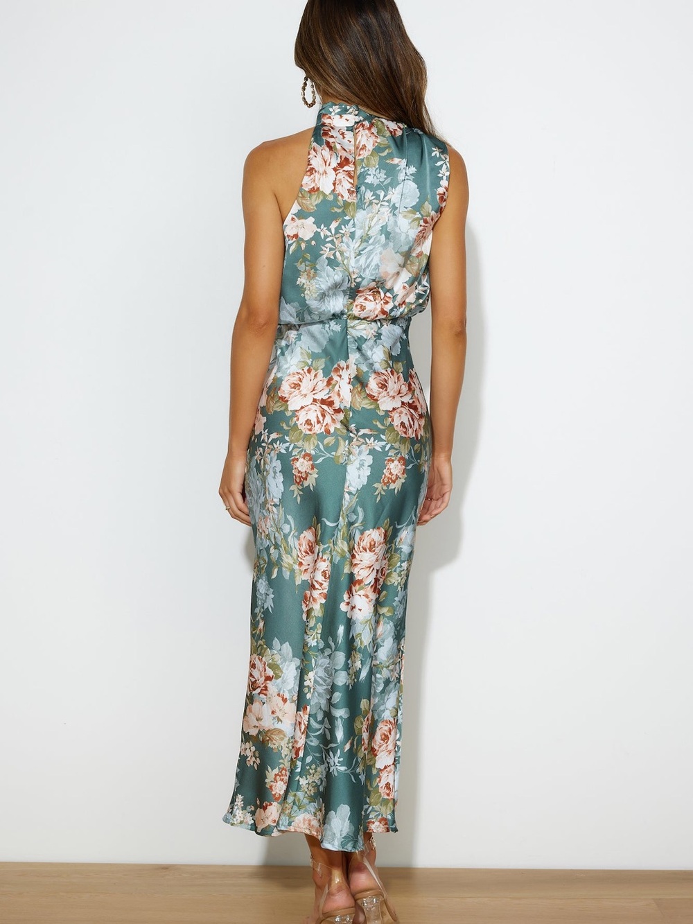 Hello Molly Faking It Floral Satin Midi Dress - Picture 2 of 9